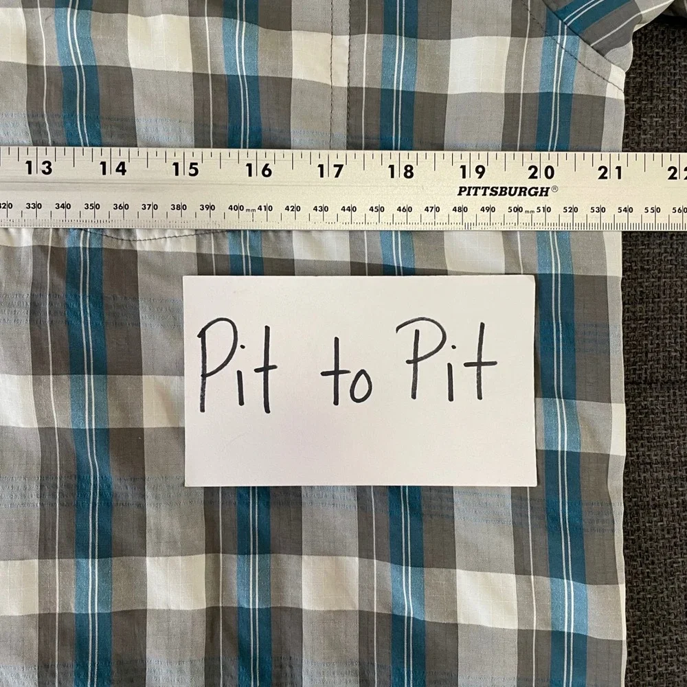 EMS Eastern Mountain Sports Plaid‎ Button Up Sm Short Sleeve Lightweight Outdoor